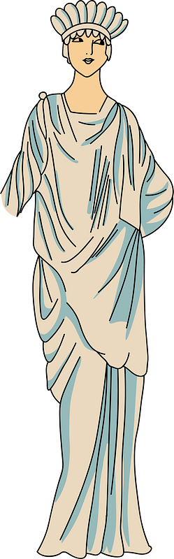White Gallo-Roman consular robe with loose folds