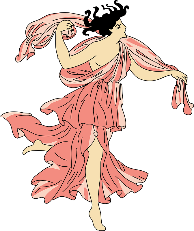 Roman Woman wearing traditional greek-roman tunic