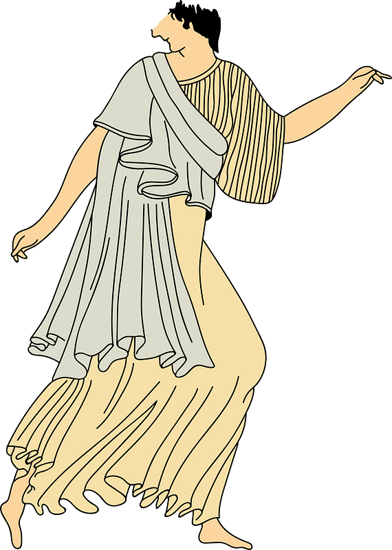 Greco-Roman woman in draped cloak