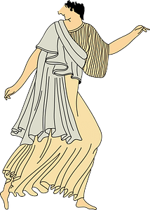 Greco-Roman woman in draped cloak