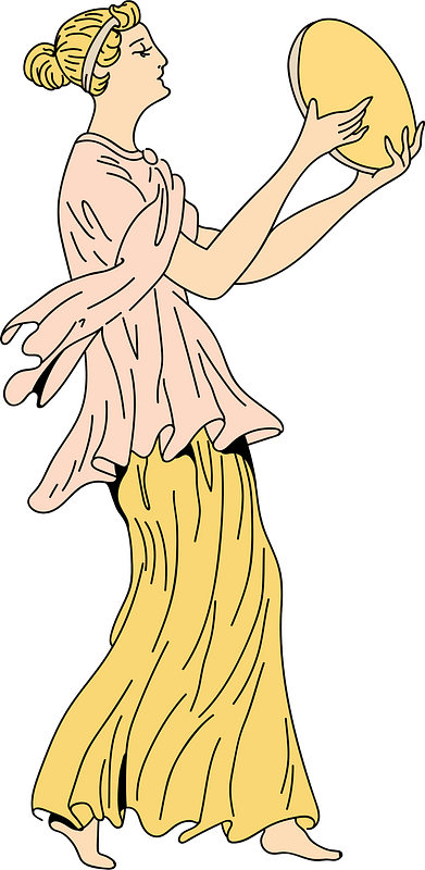 Roman Woman wearing traditional greek-roman tunic