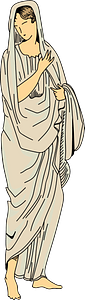 Roman woman wearing toga