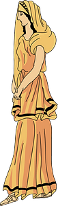 Etruscan tunic and coiffure