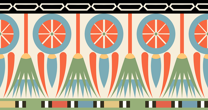 Egyptian Tomb Ceiling Decoration