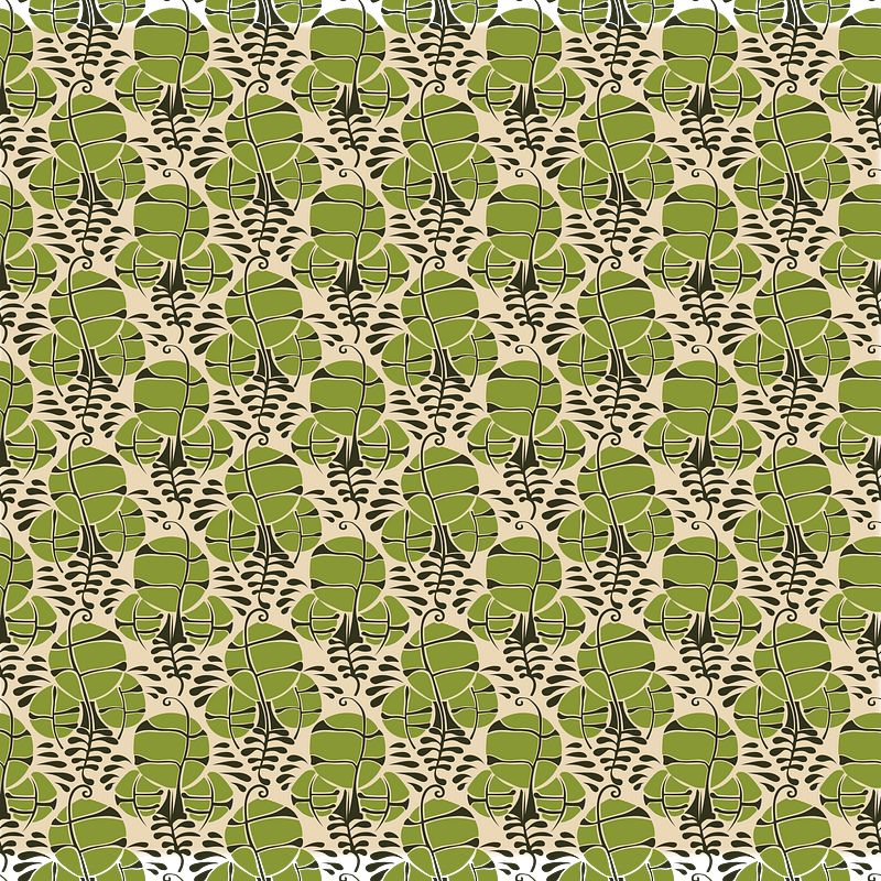 Design based on round green leaves