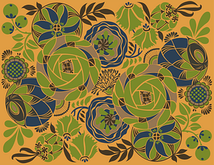 Design based on round floral shapes