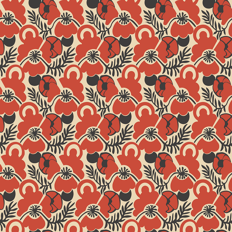 Design based on red flowers