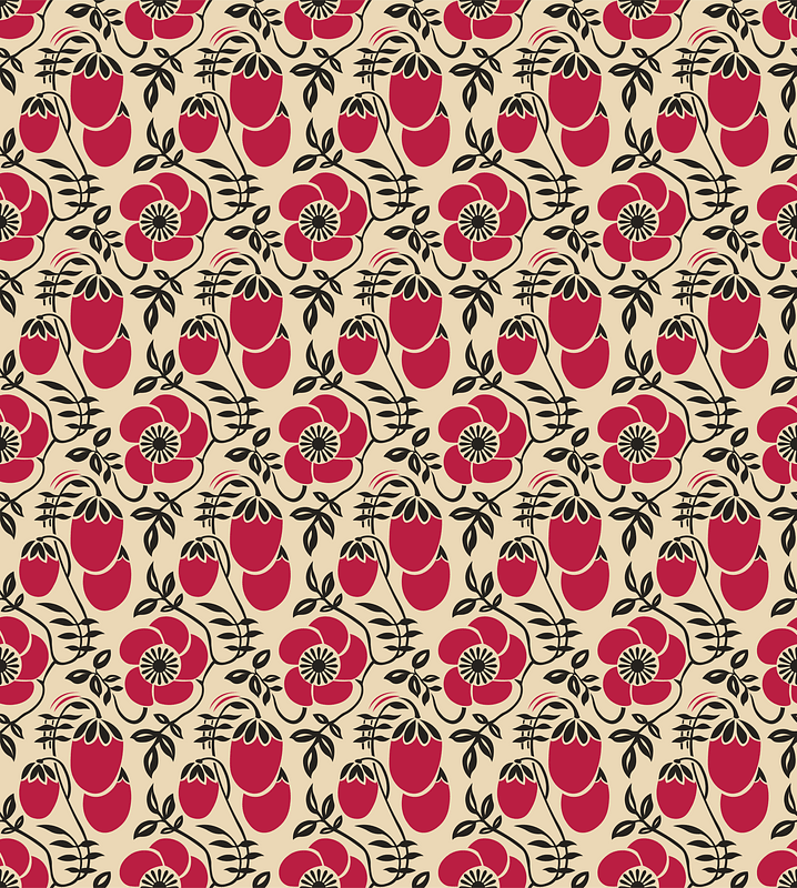 Design based on red flowers