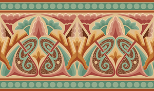 Frieze of dado-rail ornaments