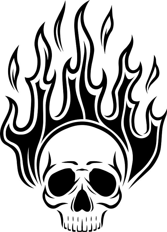 Flaming Skull - Free vector clipart images on creazilla.com