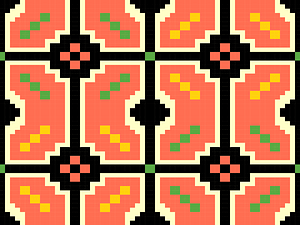 Ukrainian hutsul embroidery pattern