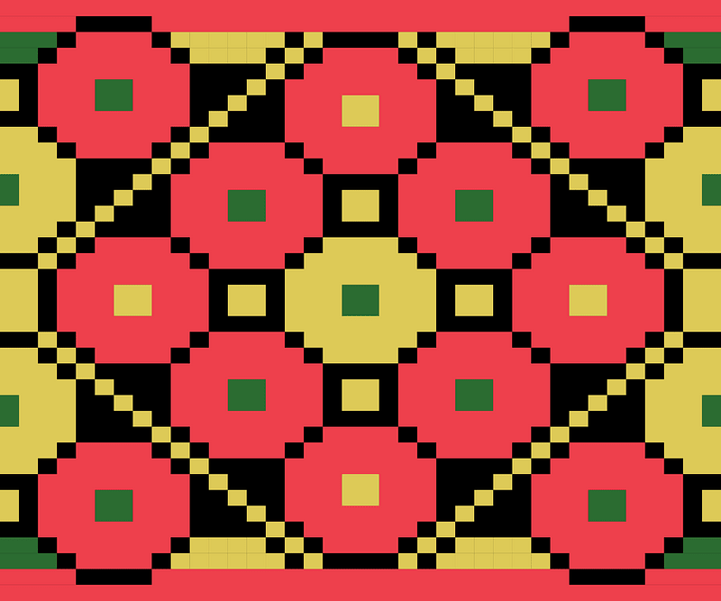 Ukrainian hutsul embroidery pattern