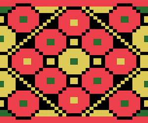 Ukrainian hutsul embroidery pattern