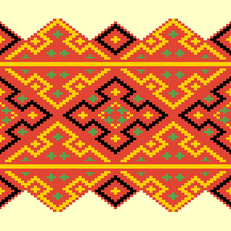 Ukrainian hutsul embroidery pattern