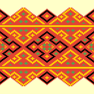 Ukrainian hutsul embroidery pattern