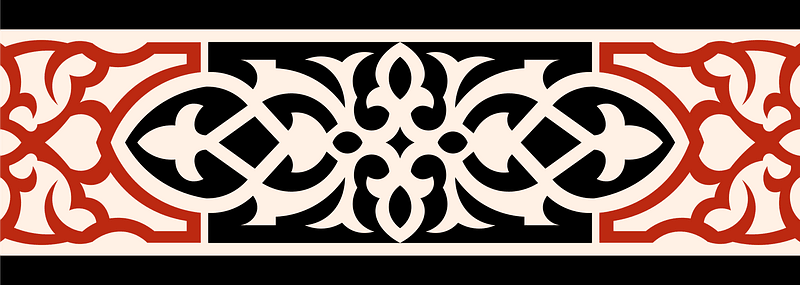 Arabesques. Stucco inlays on white marble (from the 16th century to the 18th century.)