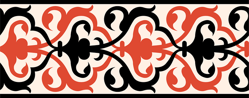 Arabesques. Stucco inlays on white marble (from the 16th century to the 18th century.)
