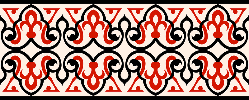Arabesques. Stucco inlays on white marble (from the 16th century to the 18th century.)