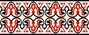 Arabesques. Stucco inlays on white marble (from the 16th century to the 18th century.)