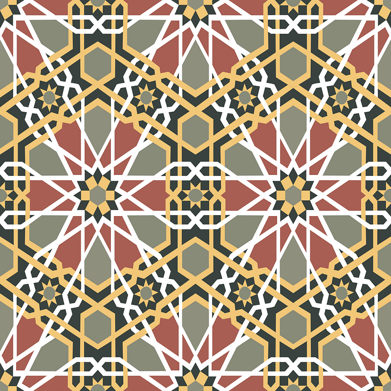 Mosaic wall covering from the Hassanin Mosque in Cairo