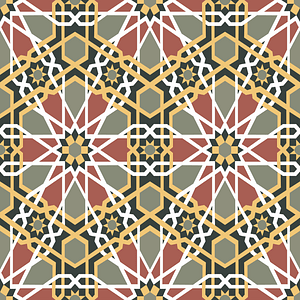 Mosaic wall covering from the Hassanin Mosque in Cairo