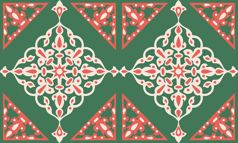 Sewn carpet over Gaid Bee's tombstone near Cairo