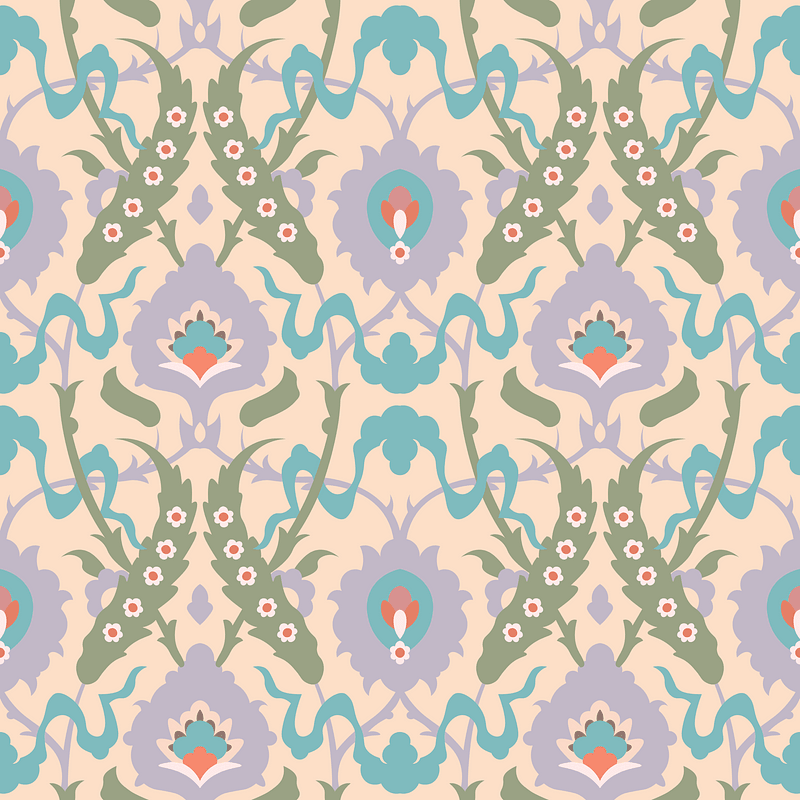 Arabesques wall tiles from Beyt el-Emir (17th century)