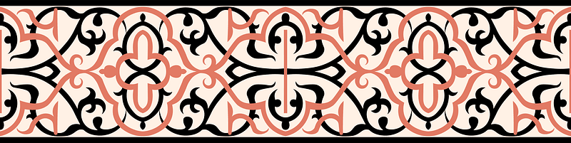 Arabesques. Stucco inlays on white marble (from the 16th century to the 18th century