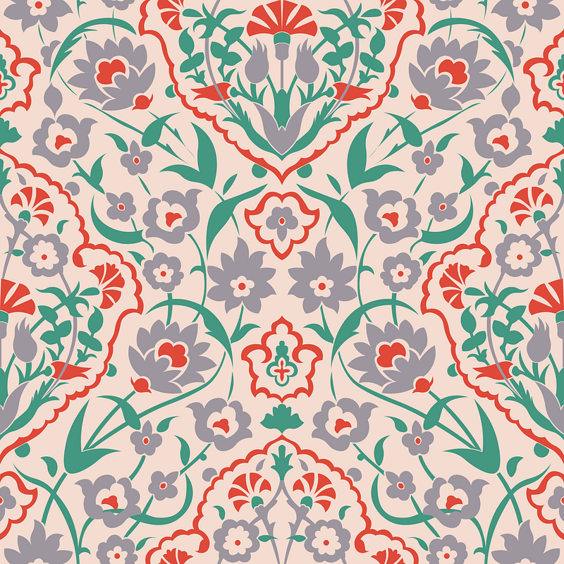Arabesques wall tiles from a kiosk (16th century)