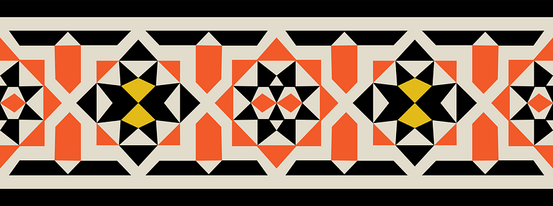 Arabesques mosaic pavement. Fragments (from the 16th to the 18th century)