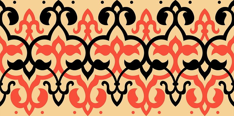 Marble bands decorate the wall surfaces in the tomb of Sultan Chairbeck at Cairo