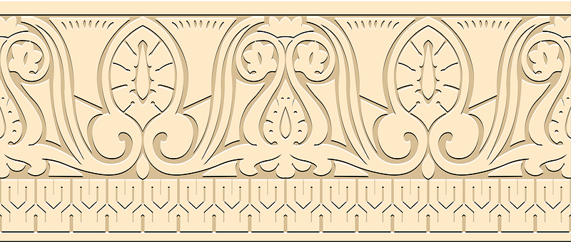 Ornaments in stucco from the Mosque of Ibbn Tolun (Toloun) at Cairo