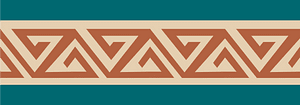 Arabesques tympanum and border of an arcade in enamelled earthenware (17th century)