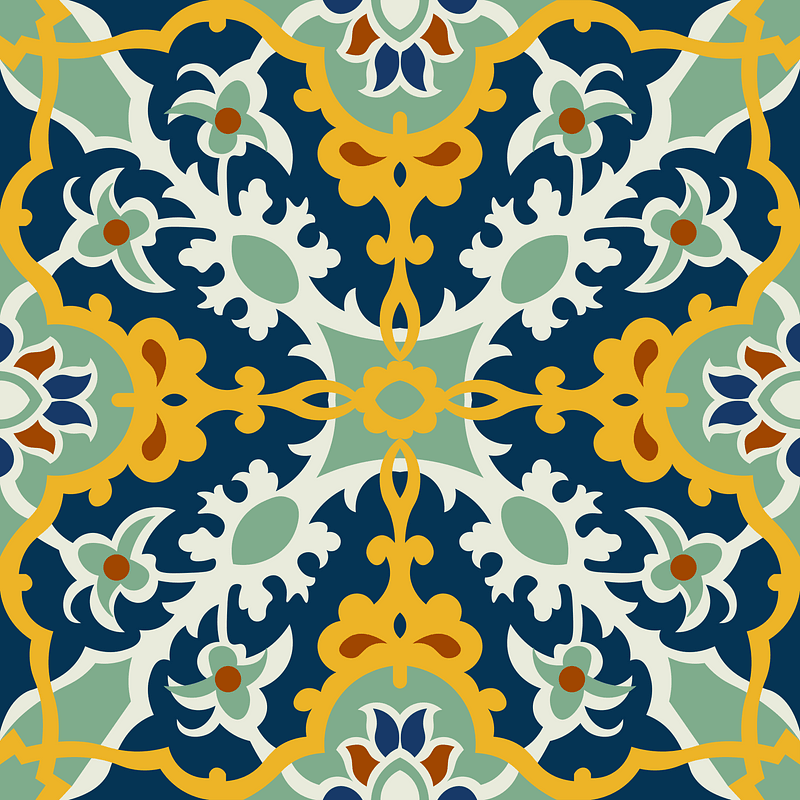 Arabesques derwich wall tiles (17th century)