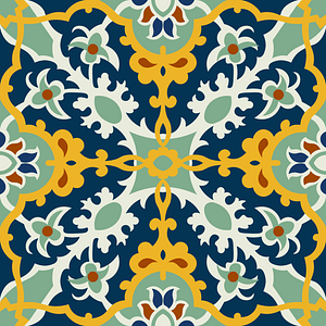 Arabesques derwich wall tiles (17th century)