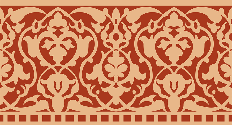 Arabesque applications of paper cut-outs (end of the 18th century)