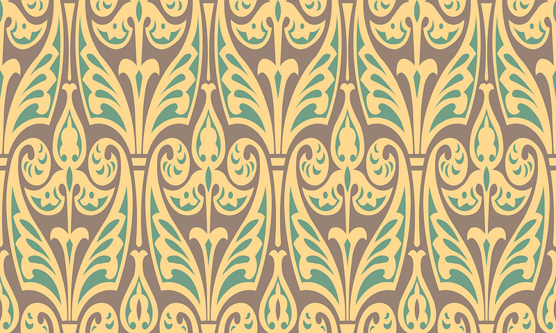 Overpainted stucco decoration in the El Mas Mosque at Cairo
