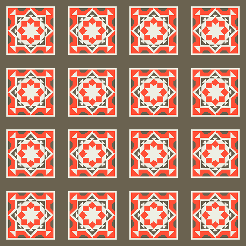 Assembly of mosaics. Fragments of coatings & various pavements (from the 15th to the 18th century)