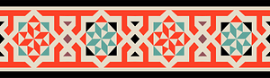 Arabesques mosaic pavement. Fragments (from the 16th to the 18th century)