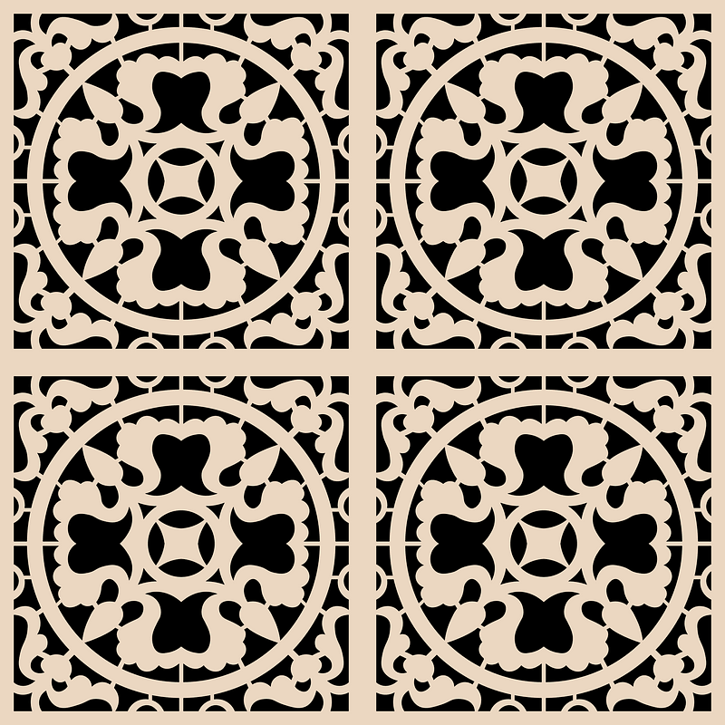 Marble mosaic in the floor of the church of San Miniato al monte near Florence