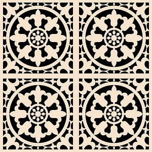 Marble mosaic in the floor of the church of San Miniato al monte near Florence