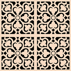 Marble mosaic in the floor of the church of San Miniato al monte near Florence