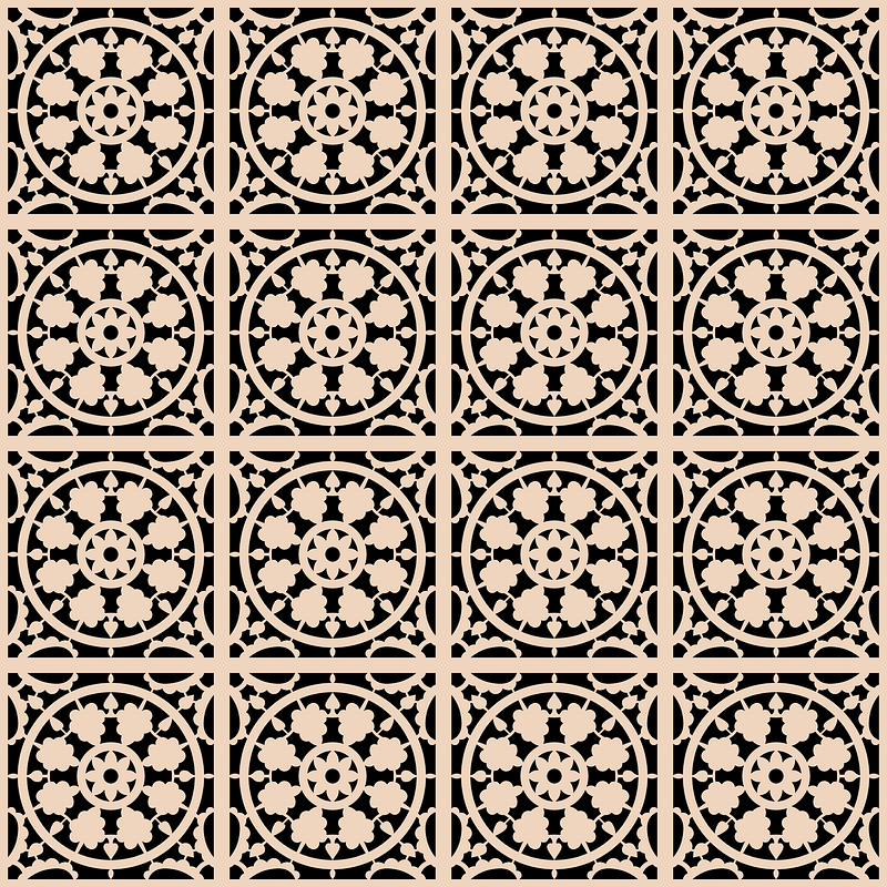 Marble mosaic in the floor of the church of San Miniato al monte near Florence