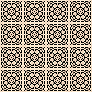 Marble mosaic in the floor of the church of San Miniato al monte near Florence
