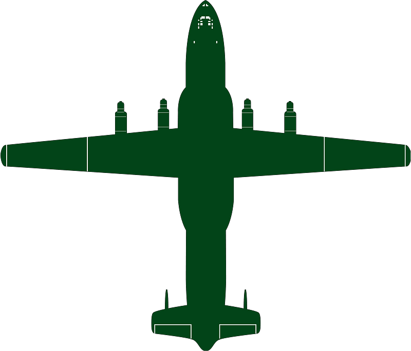 Antonov An-22 dorsal silhouette - Free vector clipart images on ...