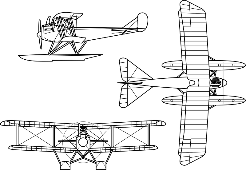 Rumpler 6B-1 3-view