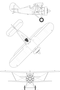 Polikarpov I-5 3-view