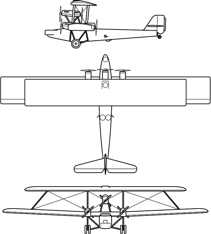 Caproni Ca.90 3-view
