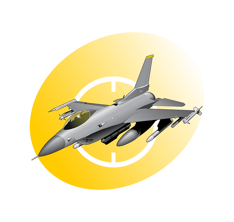 F16 Flight Icon yellow