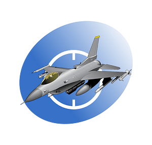 F16 Flight Icon blue